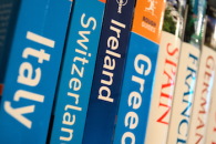 Photograph of some travel books